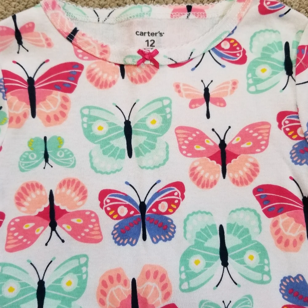 Carter's 4 Piece Pajamas Butterfly New